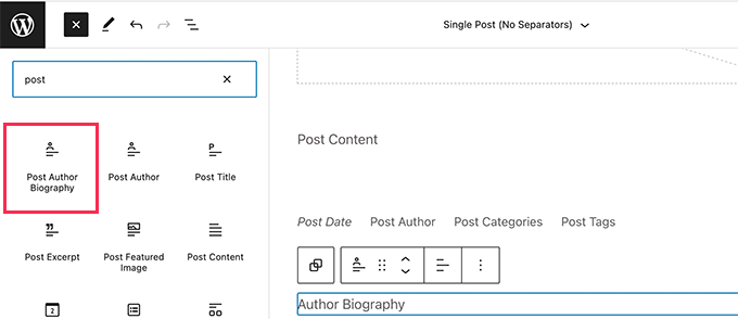 Lo que viene en WordPress 6.0 (características y capturas de pantalla) Añadir publicación Biografía del autor